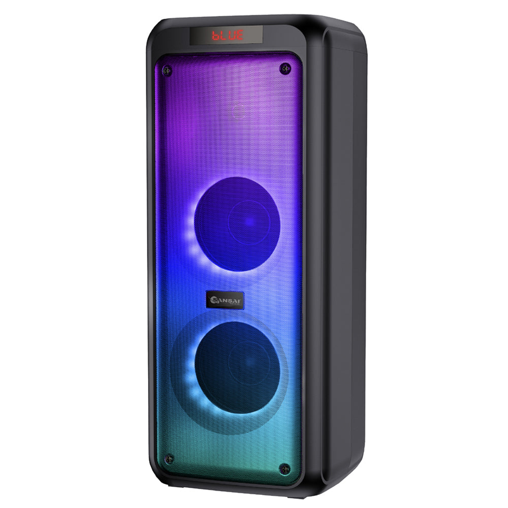 Sansai Bluetooth Party Colour Changing Rechargeable Speaker w/Remote 400W Black — image 2