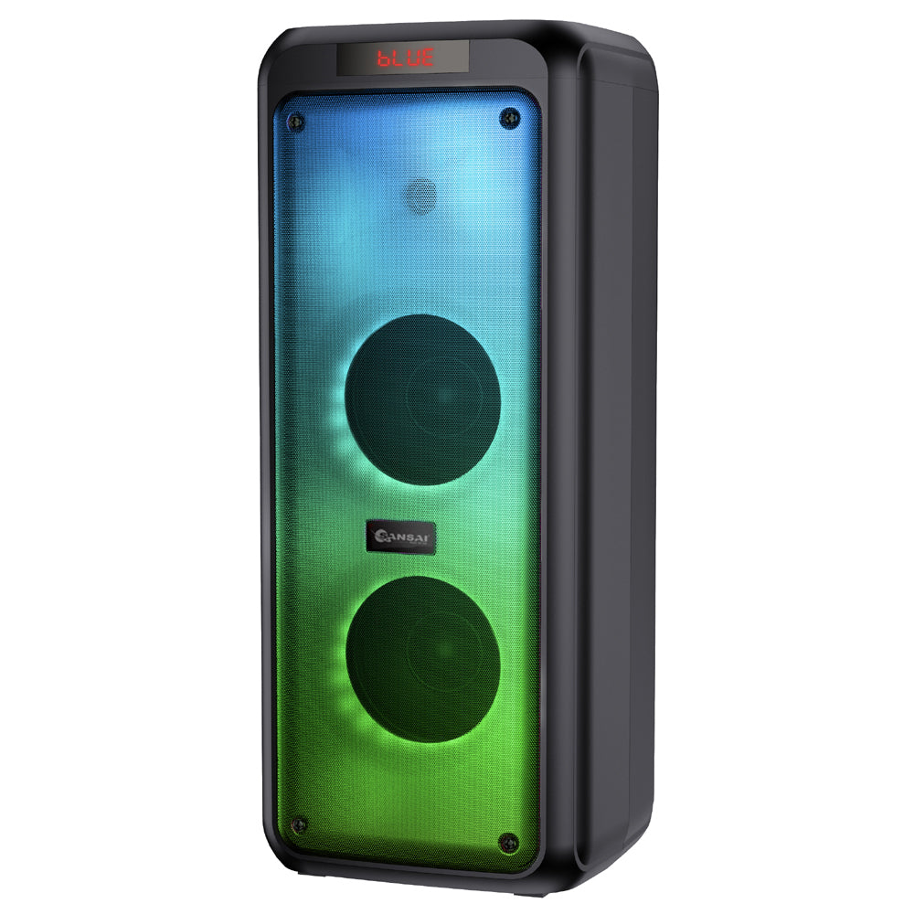 Sansai Bluetooth Party Colour Changing Rechargeable Speaker w/Remote 400W Black — image 3