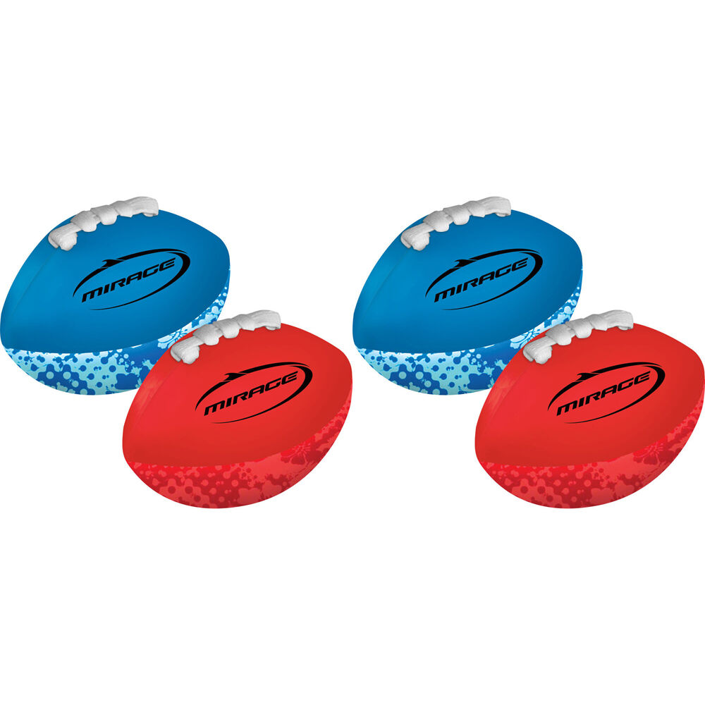 Mirage 2pc Mirage Mini Rugby Balls Kids Outdoor Water Toy Set Orange/Blue (2 Pack)