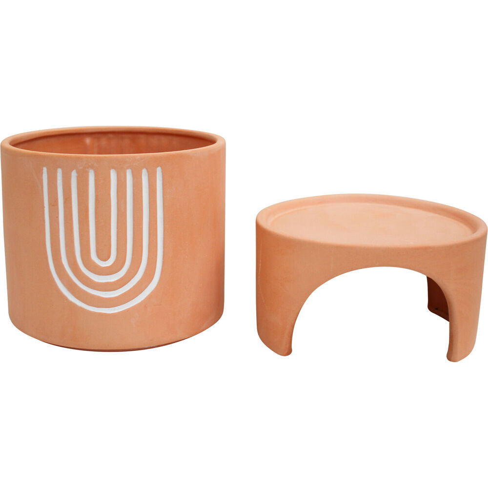 LVD Terracotta Planter Flower/Plant Pot Home/Room Garden Boho Decor 18cm (2 Pack) — image 4