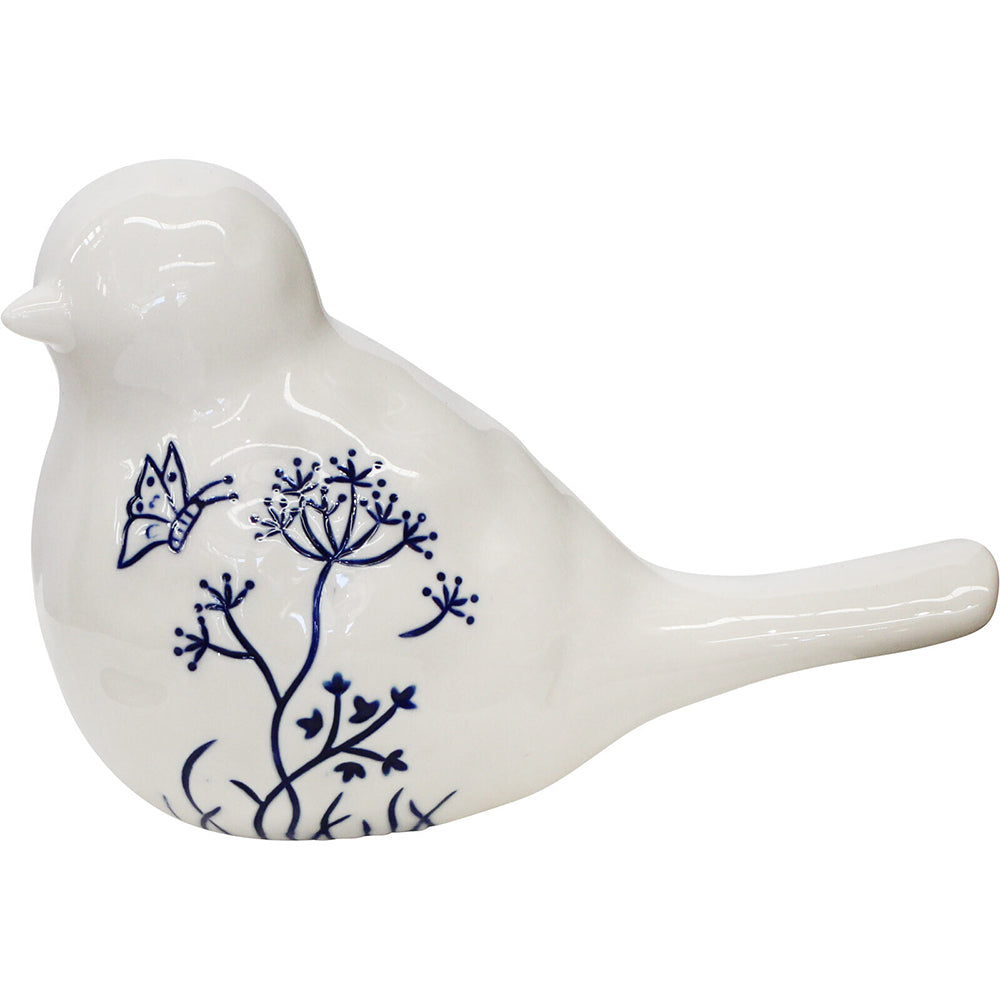 LVD Bird Frenchie Blue Decorative Sculpture Home/Lounge Table Decor 15x10cm