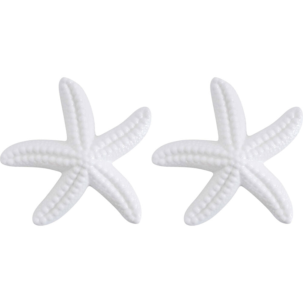LVD Starfish Ceramic Figurine Home/Lounge Tabletop Ornament Decor Large White (2 Pack)