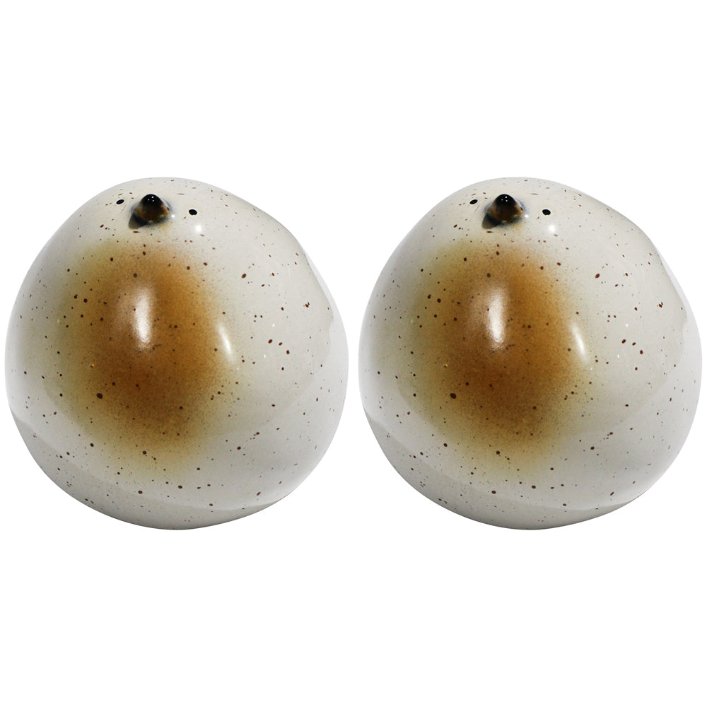 LVD Ceramic Birdie Ornament Large Decorative Tabletop Statue Home Decor White (2 Pack)