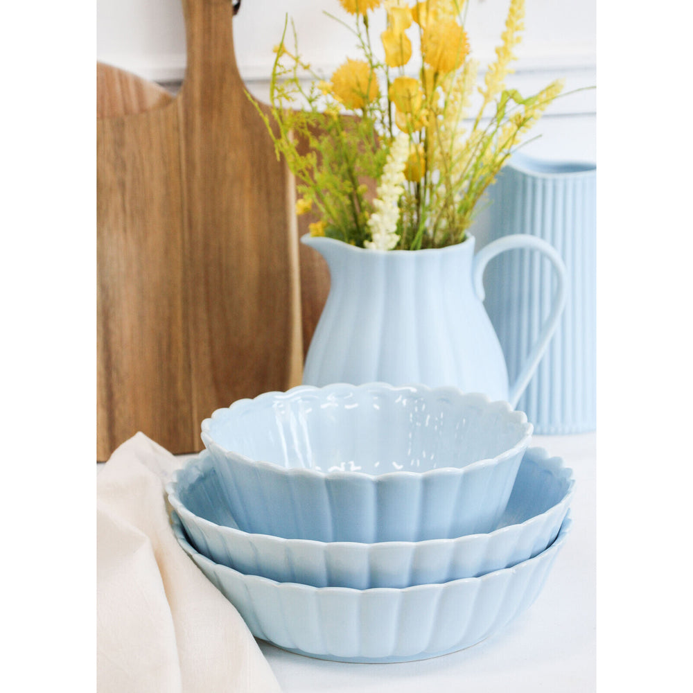 LVD Belle Powder 21cm Ceramic Soup/Noodle Dish Bowl Round Serving Tableware Blue — image 2