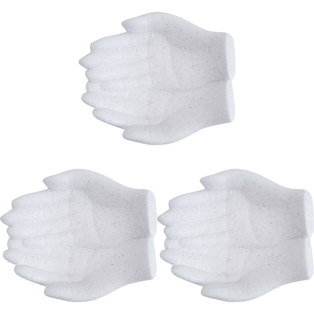 LVD Hands Trinket Bowl Ceramic Home/Office Tabletop Dish Decor 13.5cm White (3 Pack)