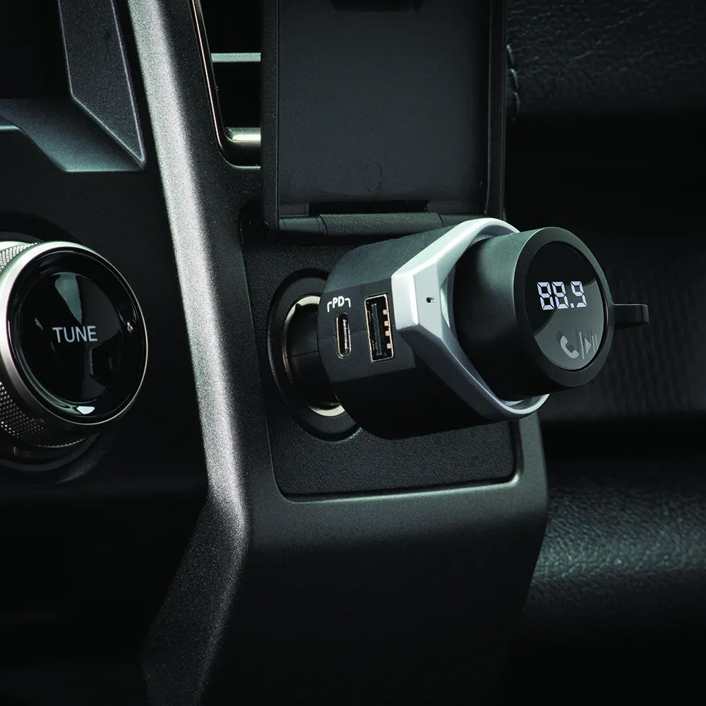 Scosche Wireless Hands Free FM Transmitter Car Kit w/USB-C/USB-A Ports/Bluetooth — image 3