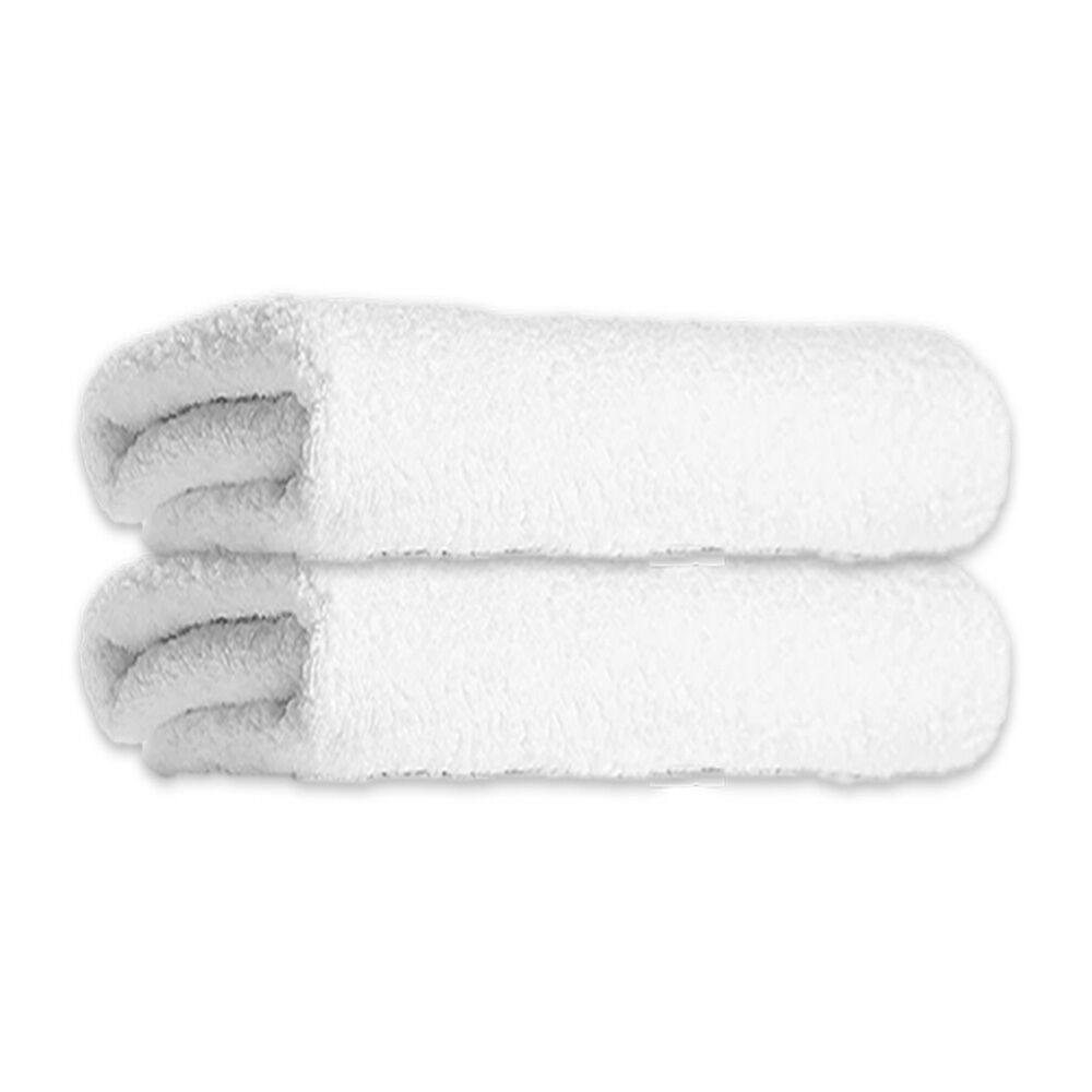Jason Commercial White J-Dry Luxe Bath Sheet Body/Hand Drying Cloth 90x180cm (2 Pack)