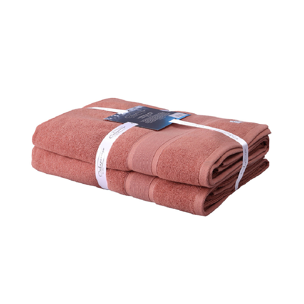 Onkaparinga Ultimate Alanya Turkish Cotton Bath Sheet/Towel 550Gsm highly absorbent Clay (2 Pack) — image 2