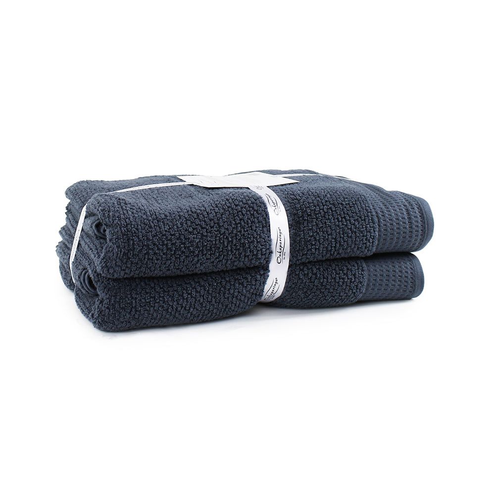 Onkaparinga 90x167cm Cotton Avalon Premium Bath Sheets Set 550GSM Midnight (2 Pieces) — image 2