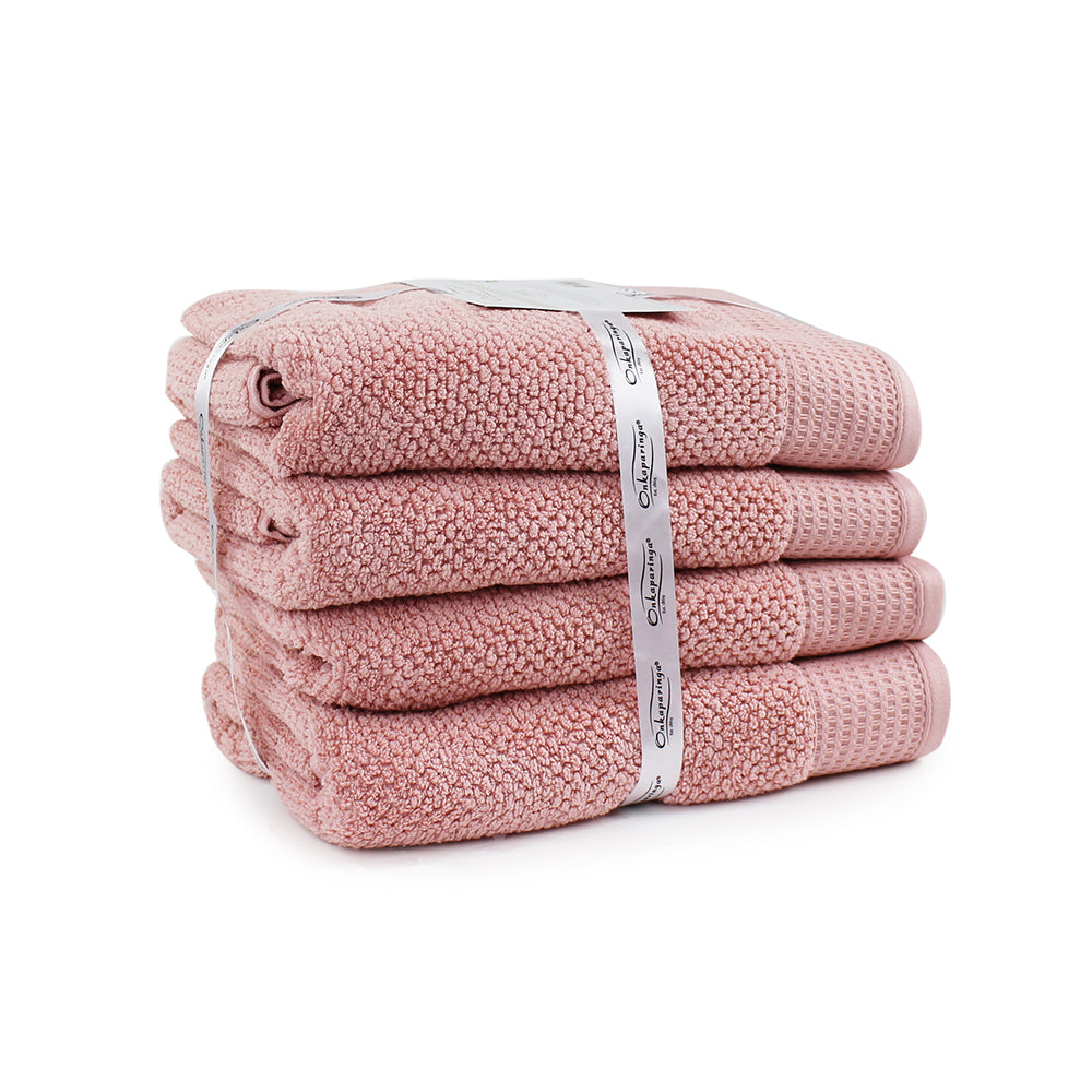 Onkaparinga 69x140cm Cotton Avalon Bathroom Towels Set 550GSM Dusty Primrose (4 Pieces) — image 2
