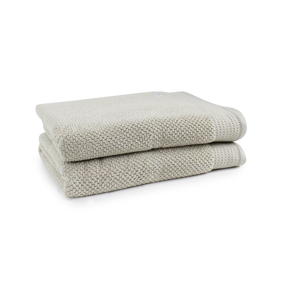 Onkaparinga 90x167cm Cotton Avalon Premium Bath Sheets 550GSM Soft Sand (2 Pieces)