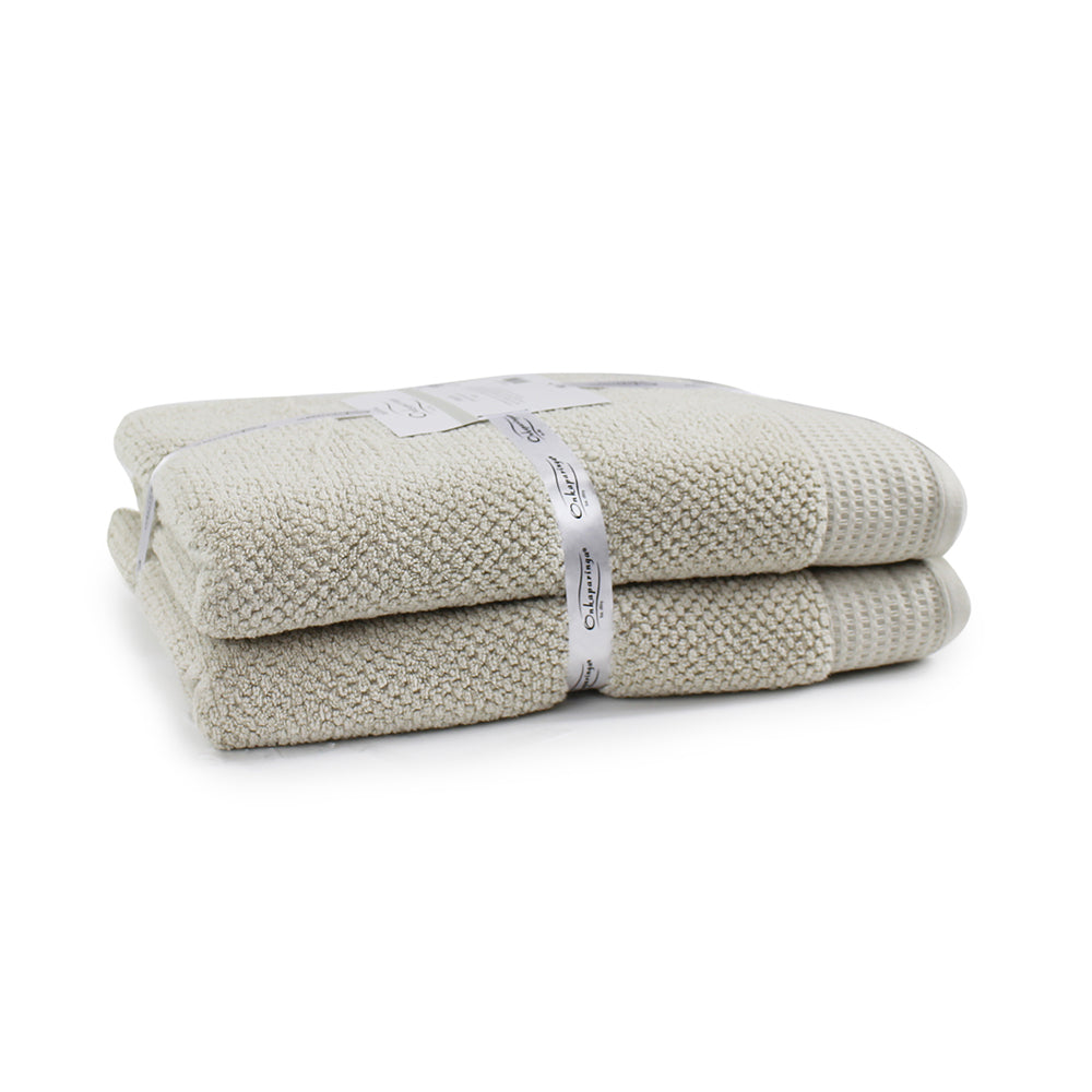 Onkaparinga 90x167cm Cotton Avalon Premium Bath Sheets 550GSM Soft Sand (2 Pieces) — image 2