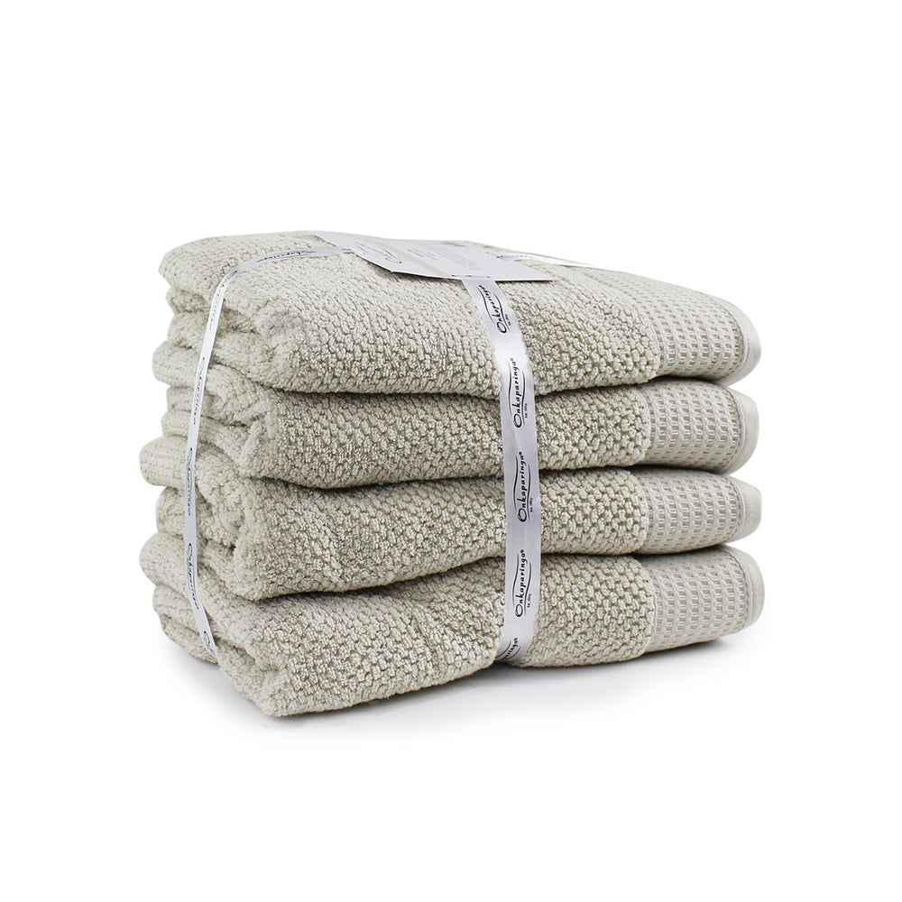 Onkaparinga 69x140cm Cotton Avalon Bathroom Towels Set 550GSM Soft Sand (4 Pieces) — image 2