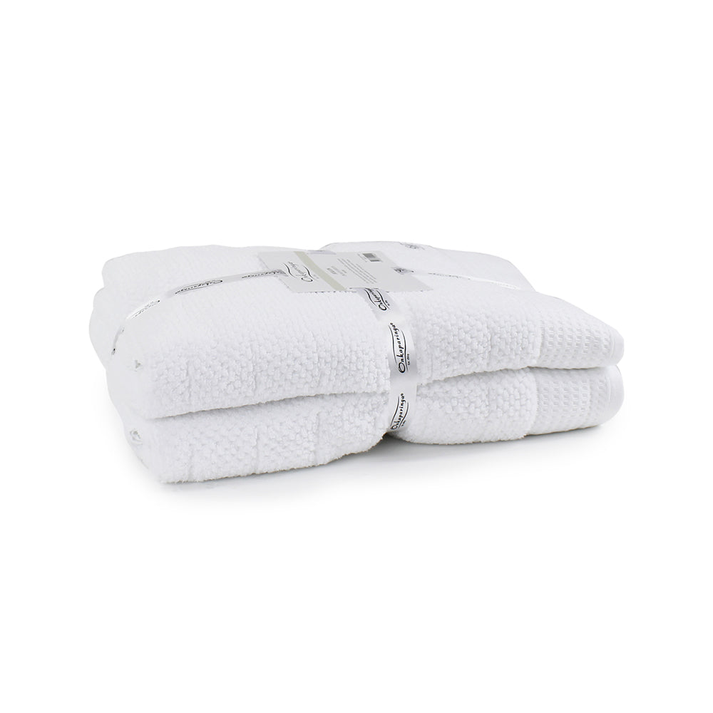 Onkaparinga 90x167cm Cotton Avalon Premium Bath Sheets Set 550GSM White (2 Pieces) — image 2