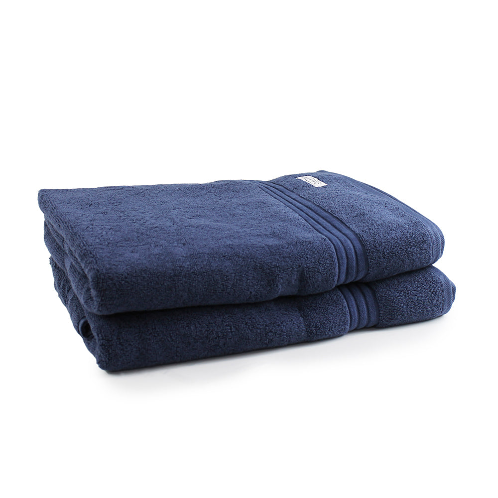 Onkaparinga 90x167cm Cotton Flinders Premium Bath Sheets Set 600GSM Denim (2 Pieces)