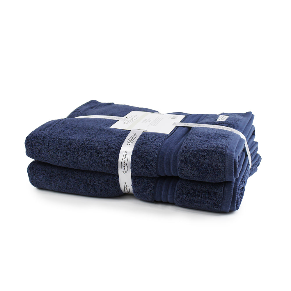 Onkaparinga 90x167cm Cotton Flinders Premium Bath Sheets Set 600GSM Denim (2 Pieces) — image 2