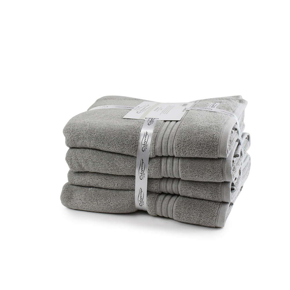 Onkaparinga 69x140cm Cotton Flinders Premium Bathroom Towels 600GSM Grey (4 Pieces) — image 2