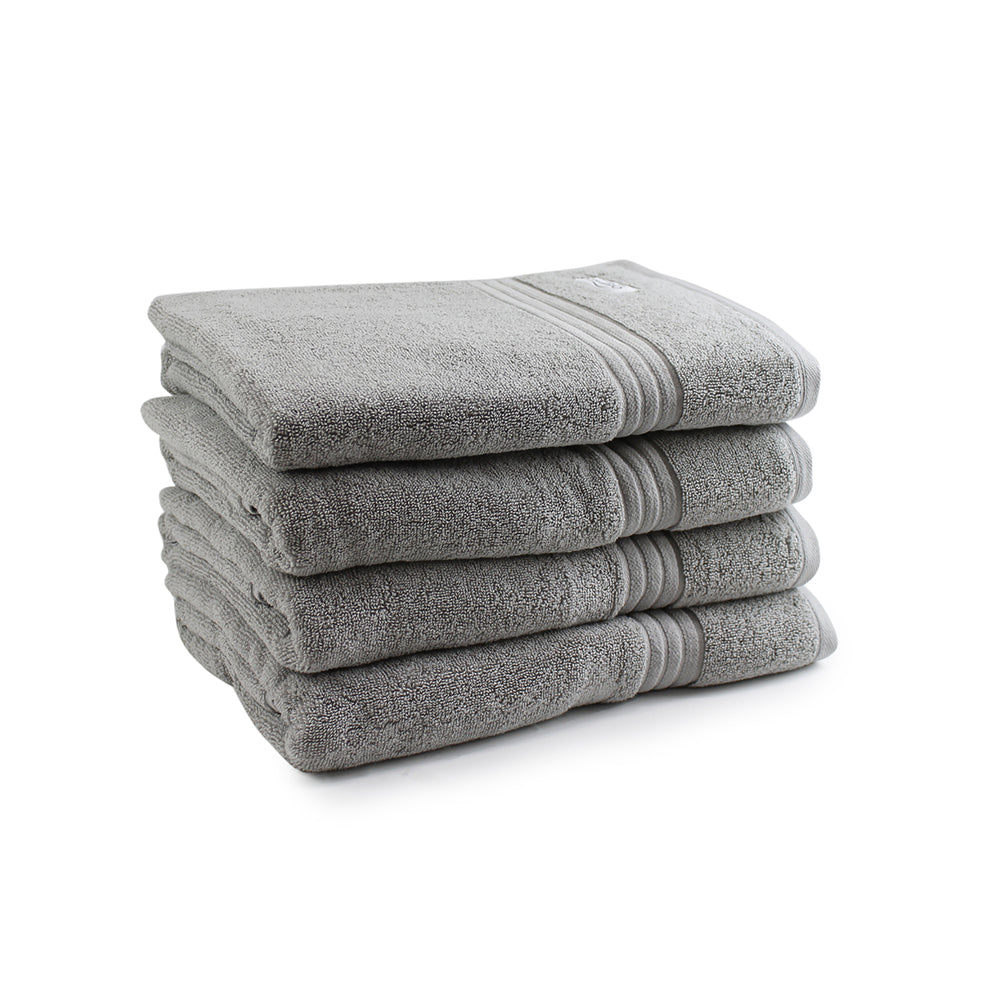 Onkaparinga 69x140cm Cotton Flinders Premium Bathroom Towels 600GSM Grey (4 Pieces)