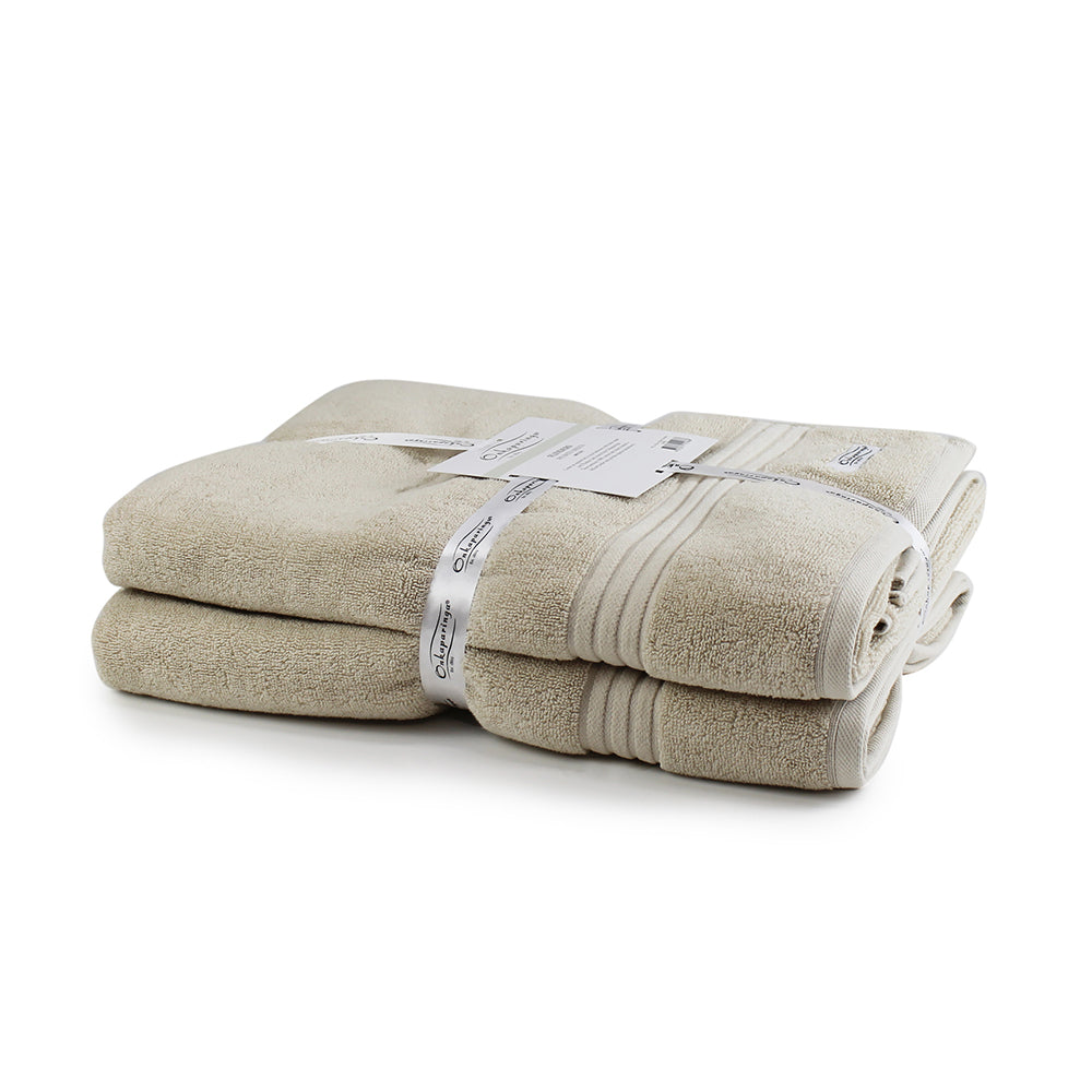 Onkaparinga 90x167cm Cotton Flinders Premium Bath Sheets Set 600GSM Linen (2 Pieces) — image 2