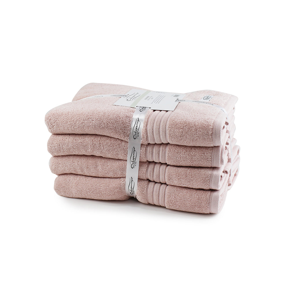 Onkaparinga 69x140cm Cotton Flinders Bathroom Towels Set 600GSM Pink Blush (4 Pieces) — image 2