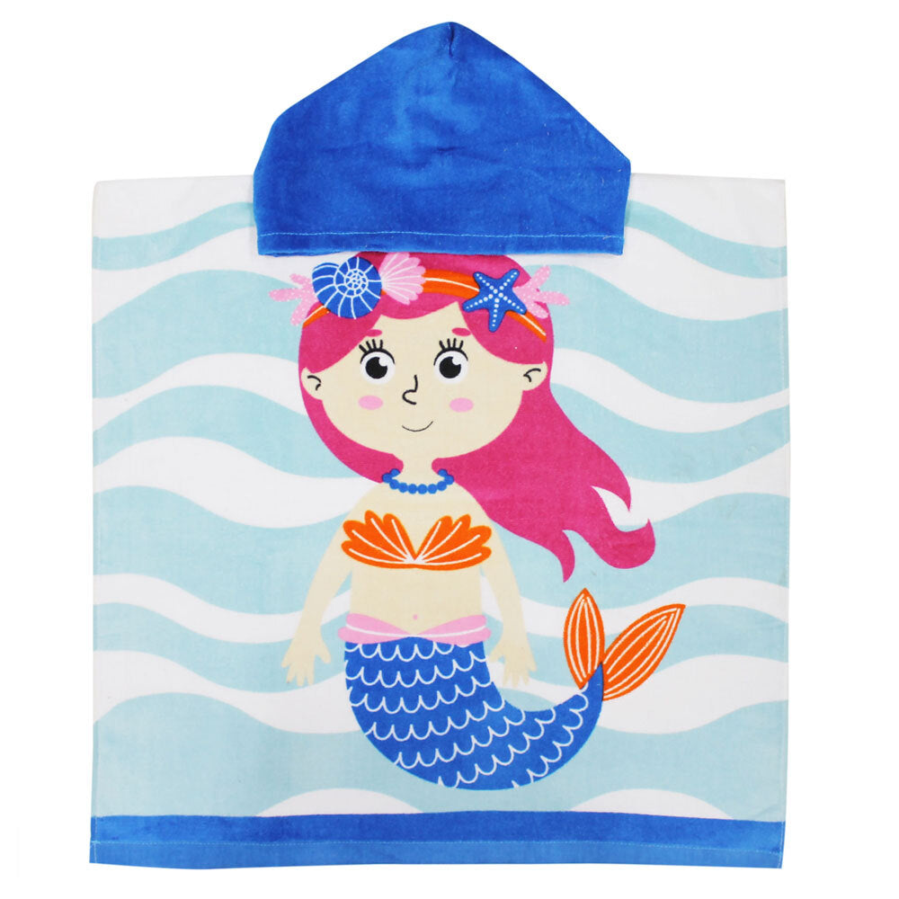 Onkaparinga Kids 60x120cm Soft Absorbent Hooded Beach/Swimming Towel Mermaid — image 2