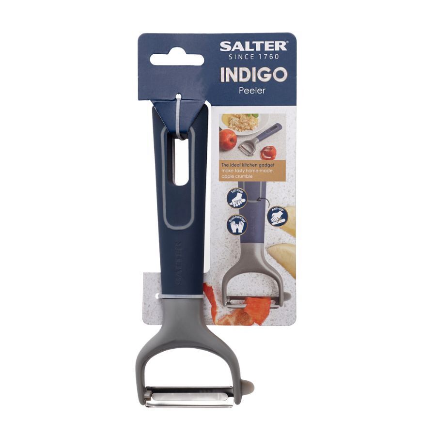 Salter Indigo Food/Fruit/Vegetable Peeling/Peeler w/ Anti Slip Handle Durable