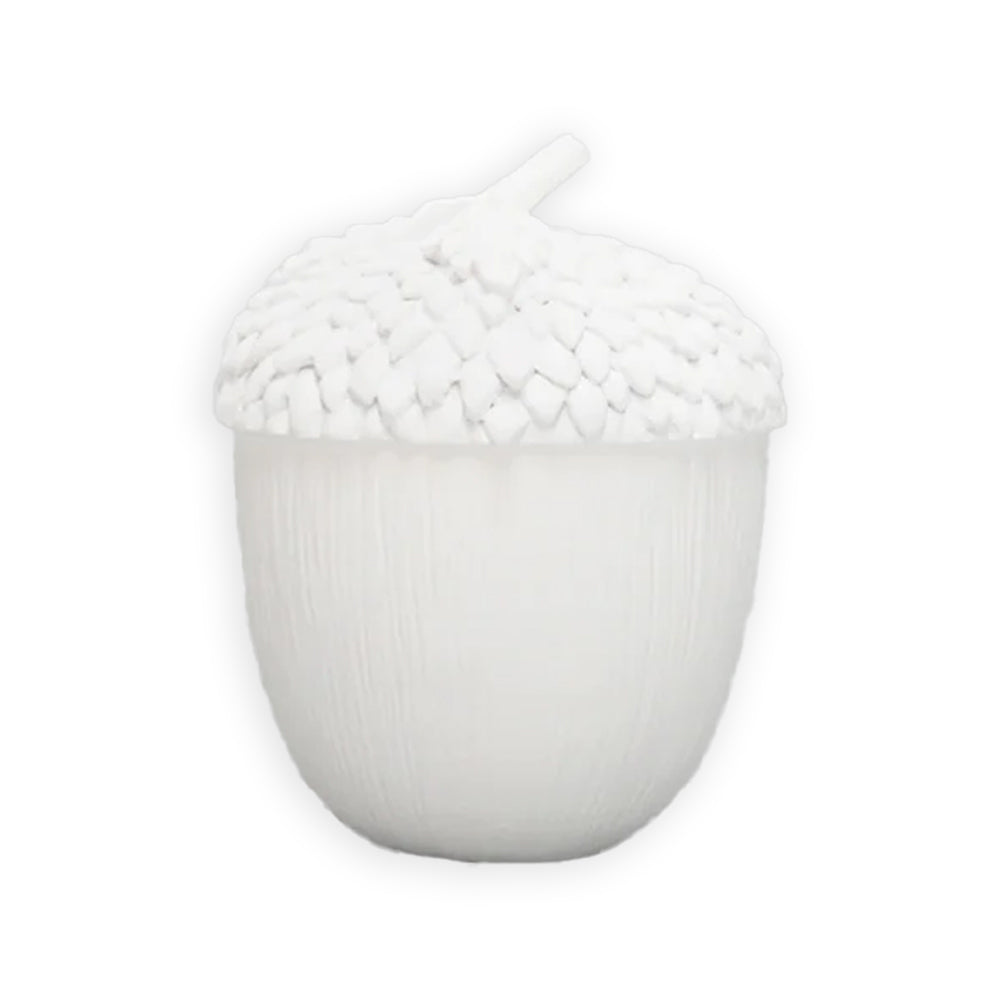 White Moose 11.5x15cm Resin Acorn Box Container w/ Lid Home/Room Decor White