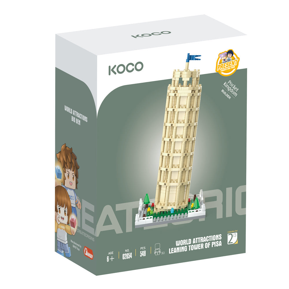 Koco Leaning Tower of Pisa Kids/Children Building Bricks/Blocks Toy 6y+ (548 Pieces)