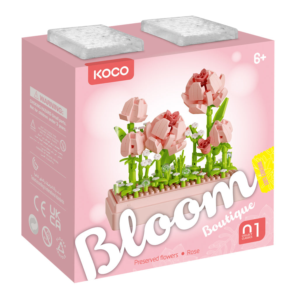 Koco Preserved Fresh Flower Rose Kids/Children Building Bricks Play Toy 6+ (349 Pieces)