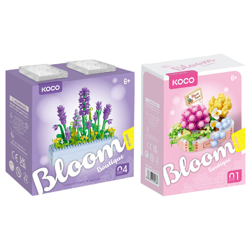Koco Preserved Fresh Flower Lavender and 249pc Succulent Plants Toy 6y+ (239 Pieces)