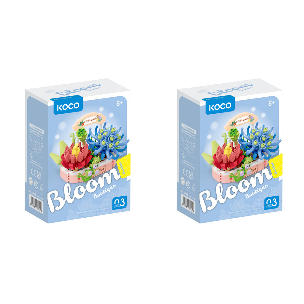 Koco 271pc Koco Succulent Combination Potted Plants Kids/Children Building Toy 6y+ (2 Pack)