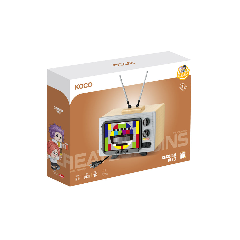 Koco Old-Fashioned TV Building Blocks Micro Bricks Kids DIY Toy Set 6y+ (2280 Pieces)