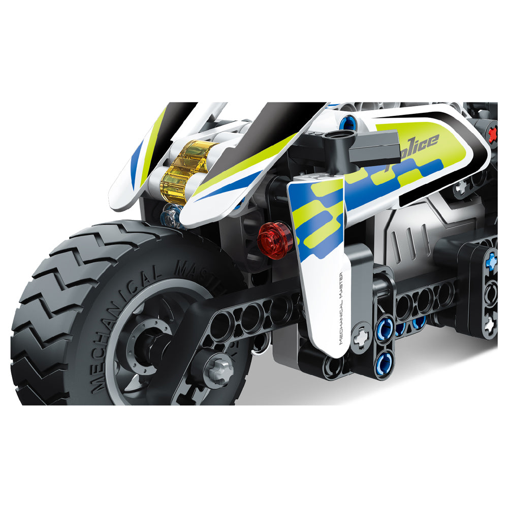 Im.Master Pull Back Police Motorbike Building Blocks Kids Toy Set 6y+ (193 Pieces) — image 3