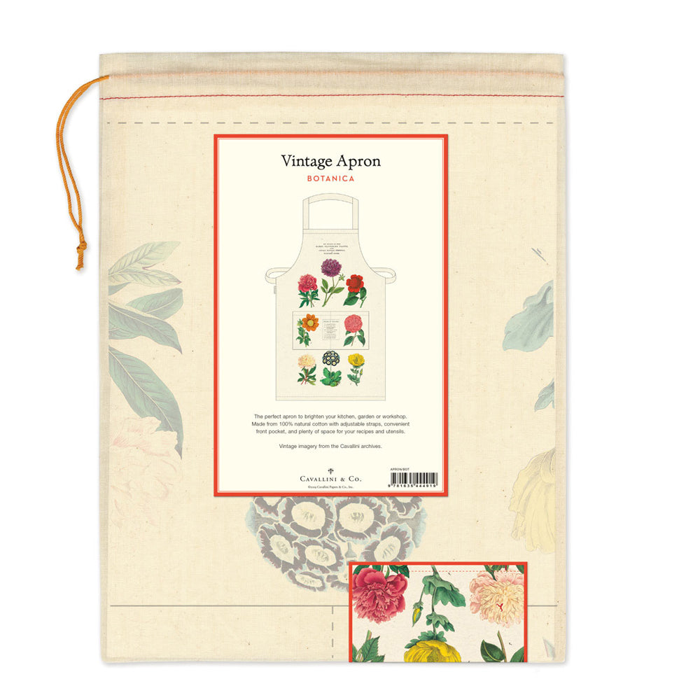 Cavallini Cotton Kitchen Cooking Apron w/ Adjustable Strap 48x80cm Botanica — image 3