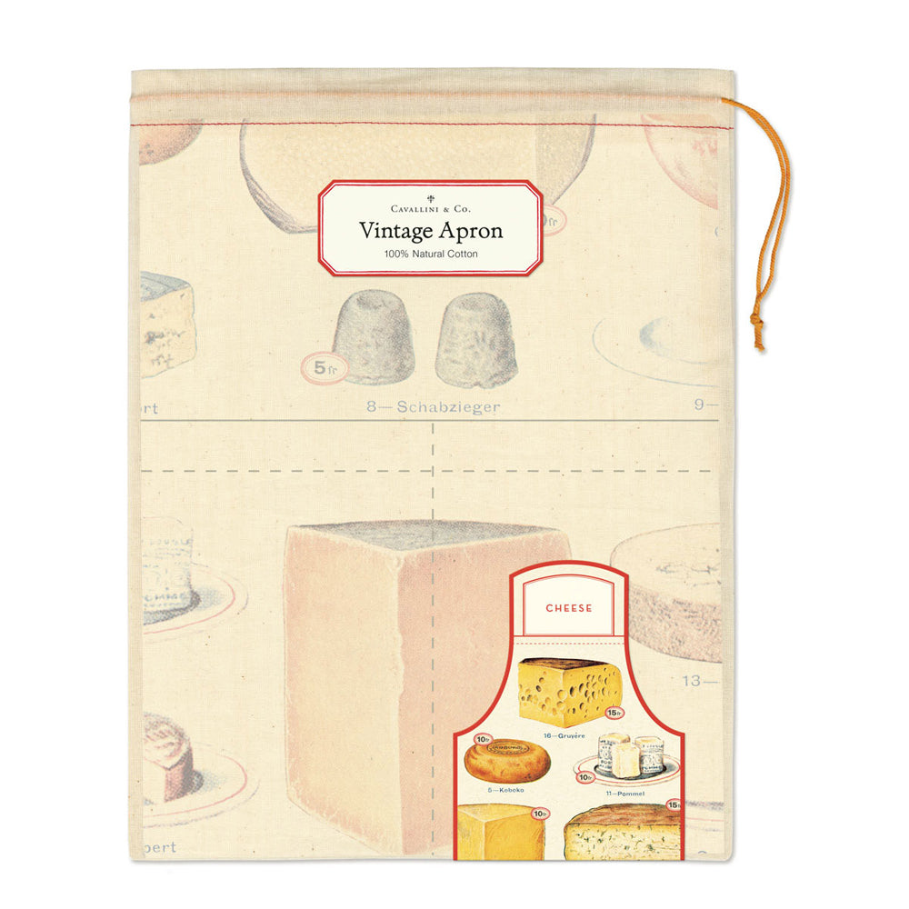 Cavallini Cotton Kitchen Cooking Apron w/ Adjustable Strap 48x80cm Cheese — image 2