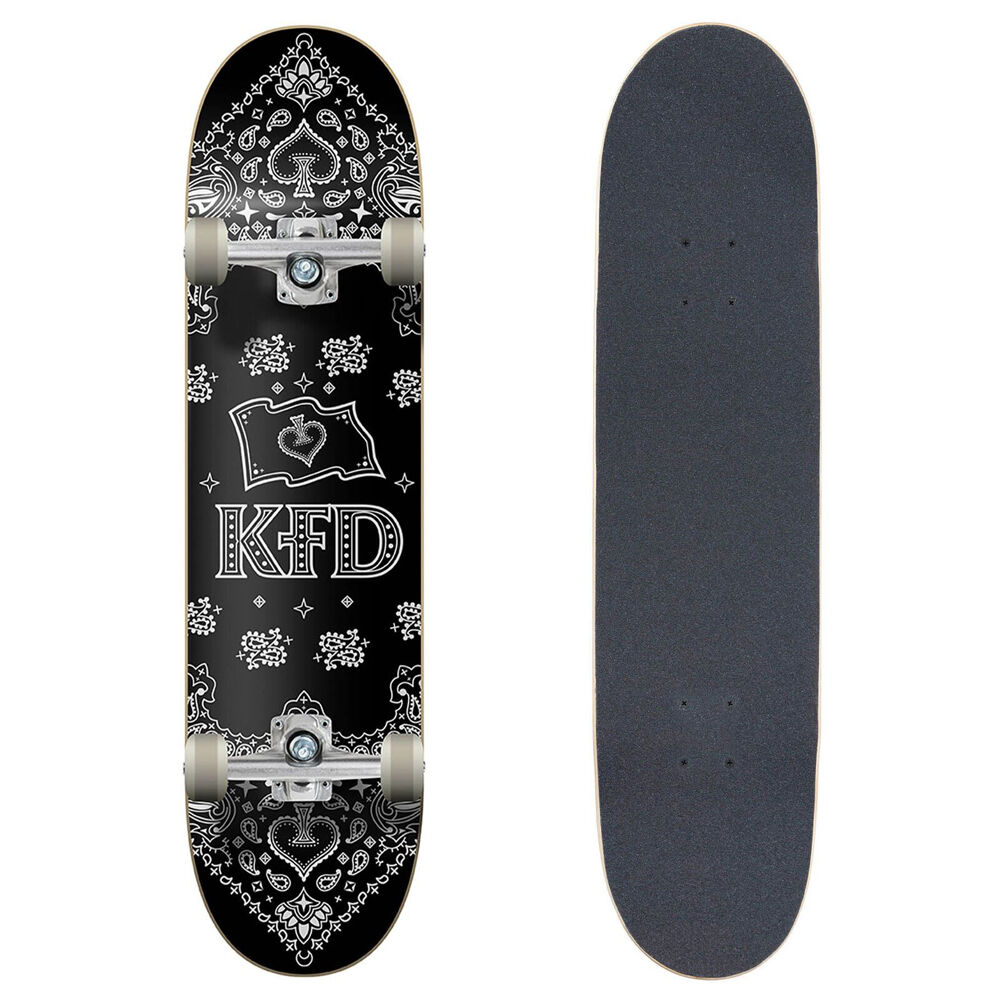KFD Complete Outdoor Sports Beginner Skateboard Young Gunz Bandana Black 7.75in