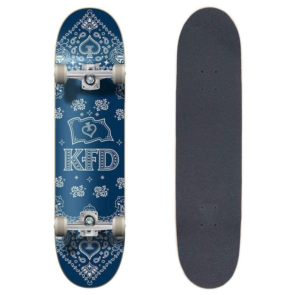 KFD Complete Outdoor Sports Beginner Skateboard Young Gunz Bandana Navy 7.75in