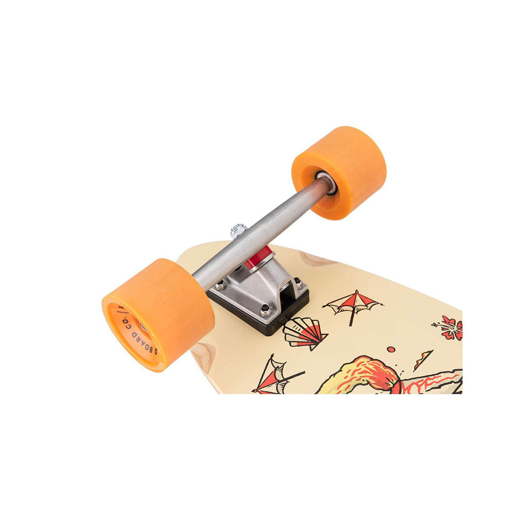 Rad Board CO Complete Pintail Mini Longboard Deck Tiki Volcano Pattern 9in — image 3