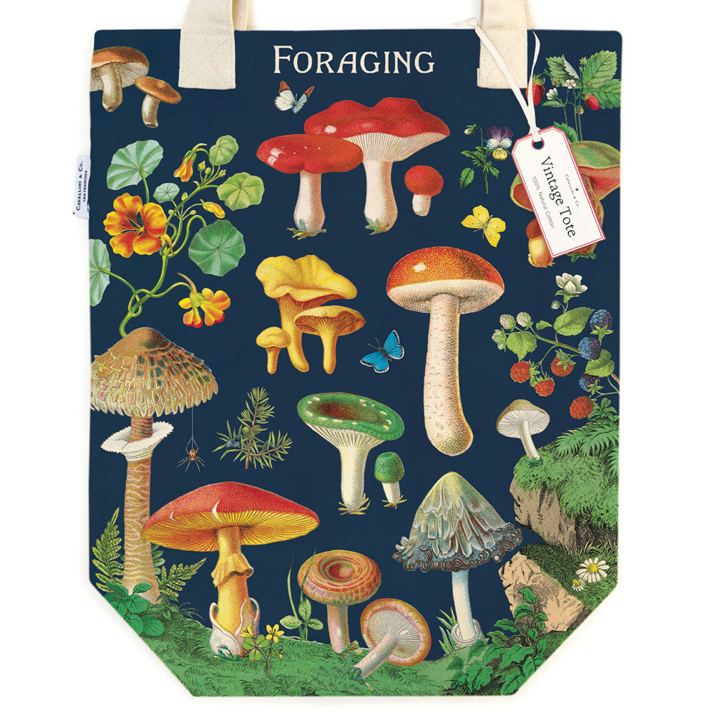 Cavallini Cotton Tote Bag Travel/Shopping Carry All Handbag 33x40cm Foraging — image 2