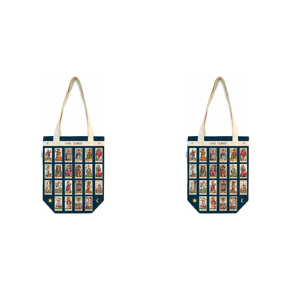 Cavallini Cotton Tote Bag Travel/Shopping Carry All Handbag 33x40cm Tarot (2 Pack)