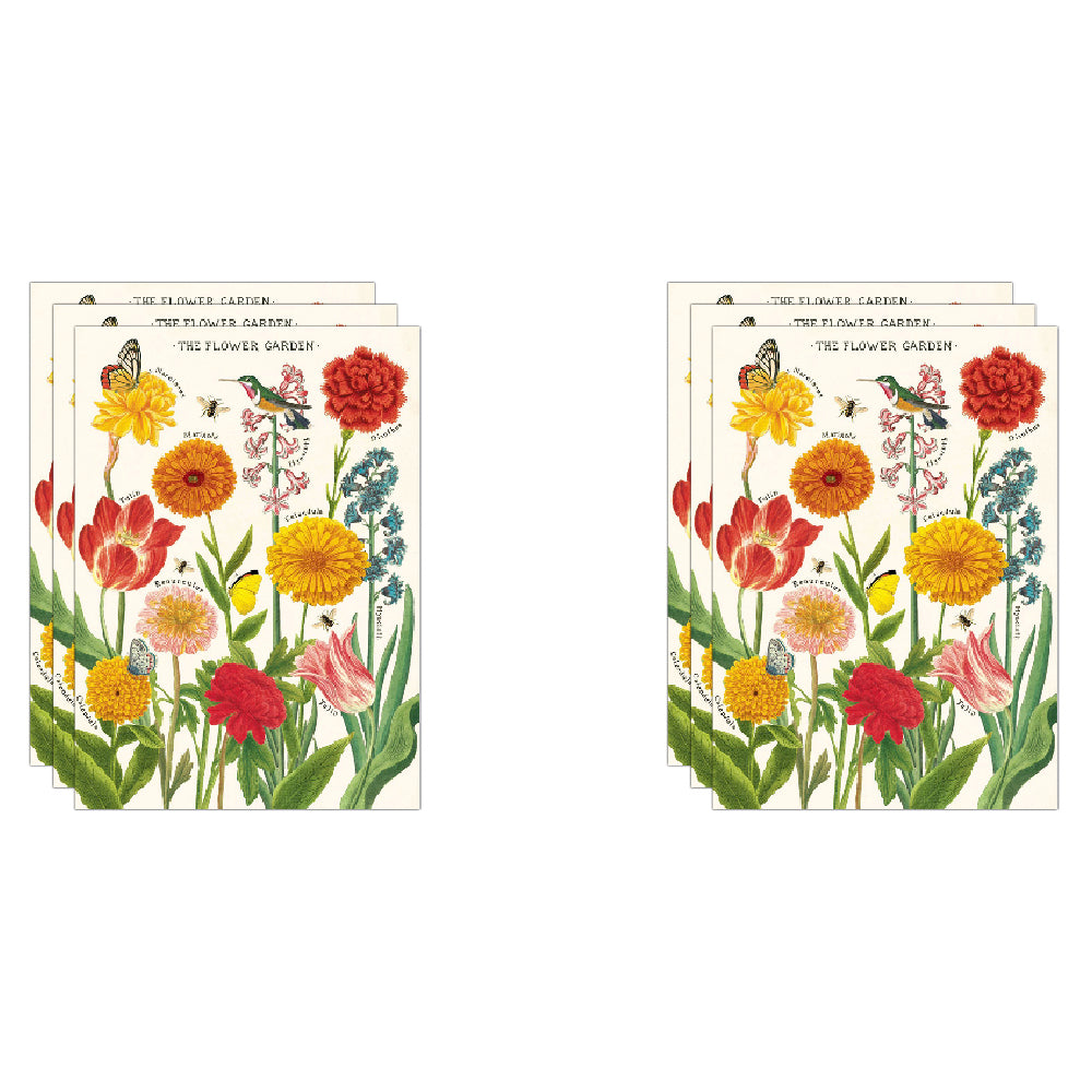 Cavallini Paper Poster Prints/Gift Wrap Wall Art Decor 50x70cm Flower Garden (6 Pack)