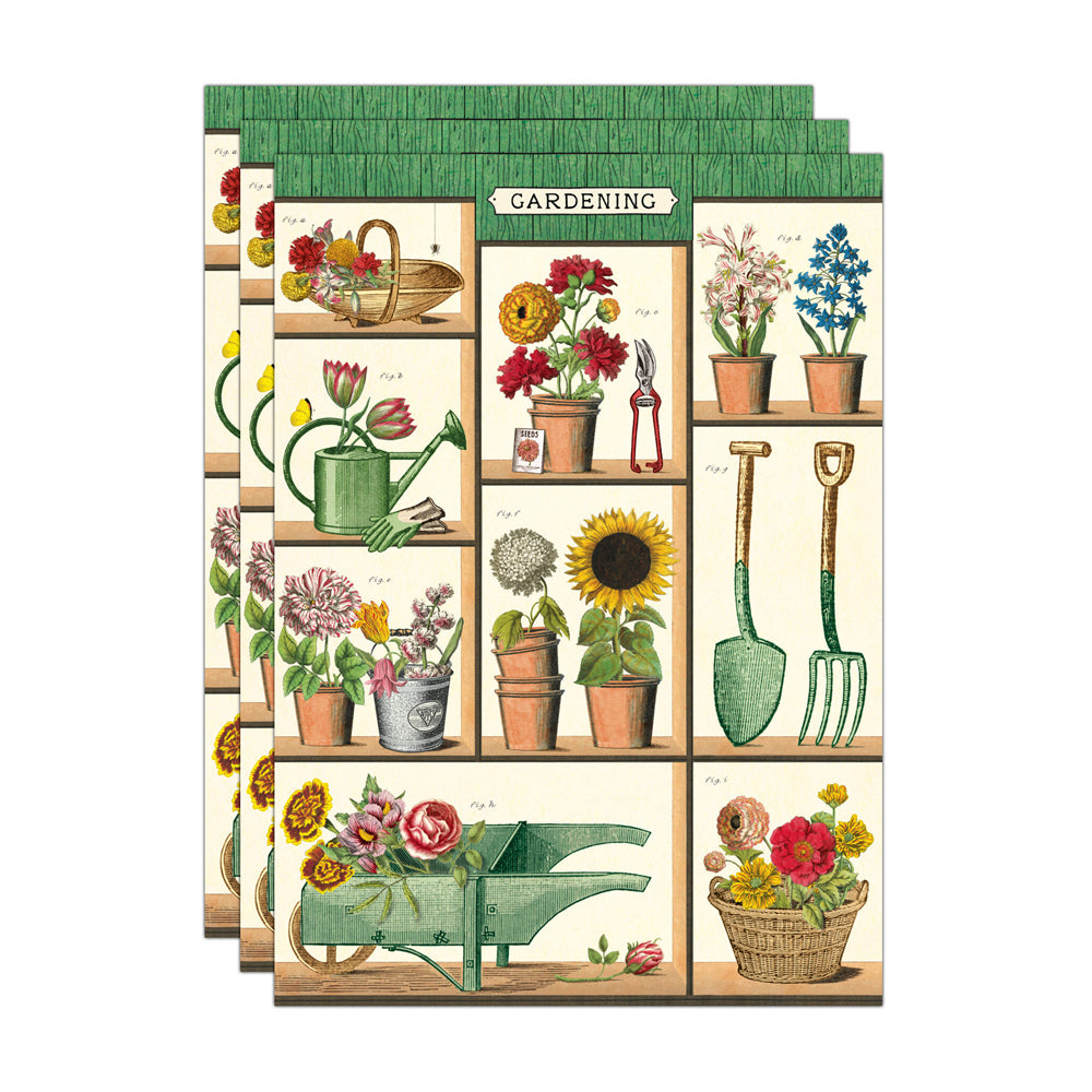 Cavallini Paper Poster Prints/Gift Wrap Wall Art Decor 50x70cm Gardening (3 Pack)