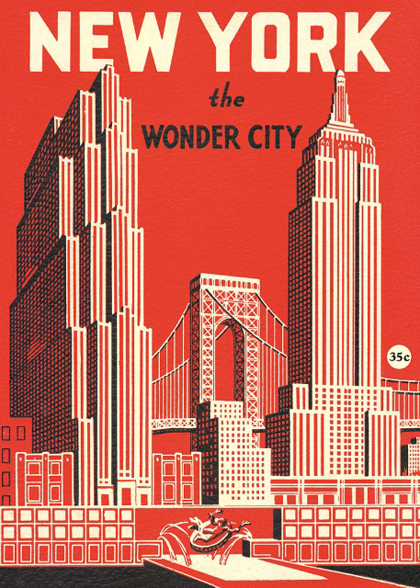 Cavallini Paper Poster Prints/Gift Wrap Art 50x70cm New York Wonder City