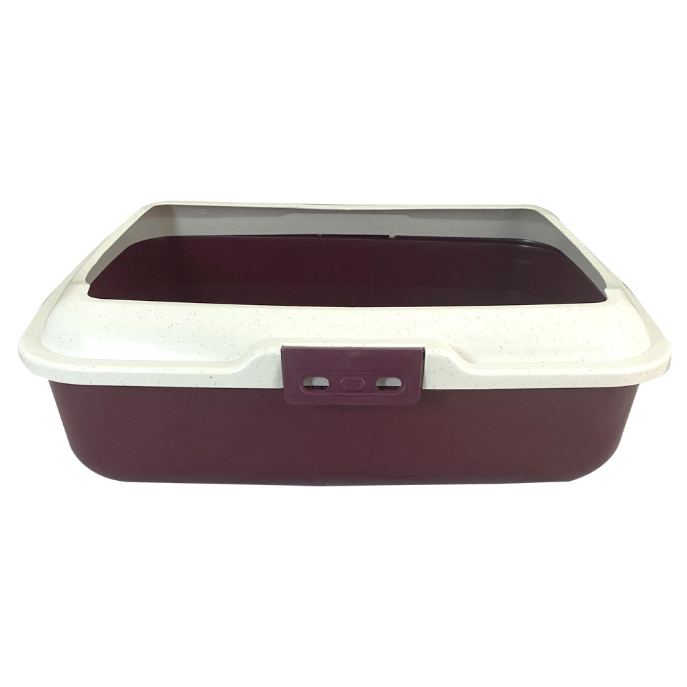 Showmaster Rectangular Size Reusable Plastic Pet/Cat Bathroom Litter Tray w/ Rim