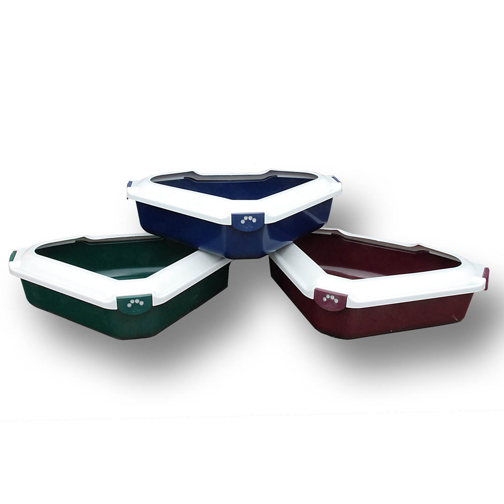 Showmaster Room Corner Triangle Shaped Cat/Pet Litter Box/Tray w/ Spill/Kick Rim — image 2