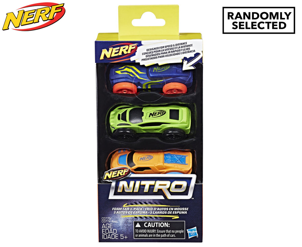 Nerf 3pc NERF Nitro Foam Car Vehicle Kids/Children 5y+ Play Toys Assorted Colour (3 Pack) — image 2