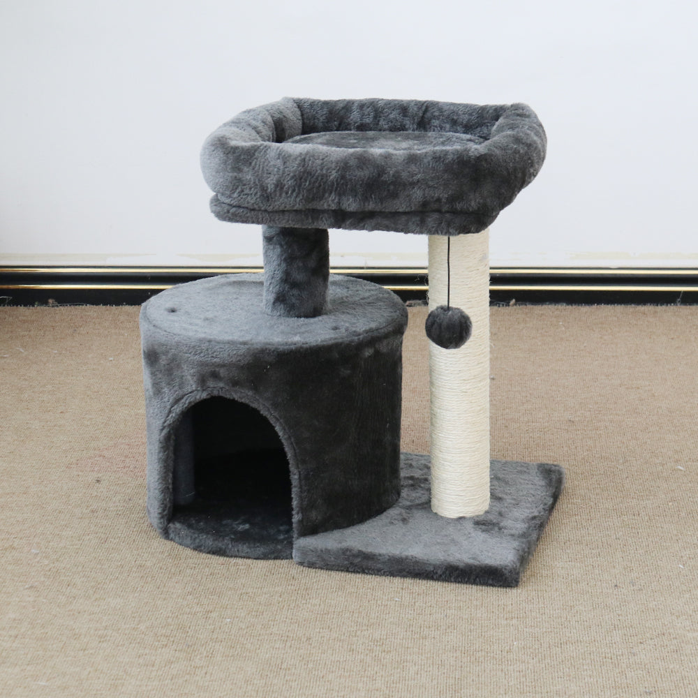 Catio Chipboard Flannel Cat Mini Scratching Tower Pet Furniture Scratcher Black — image 8
