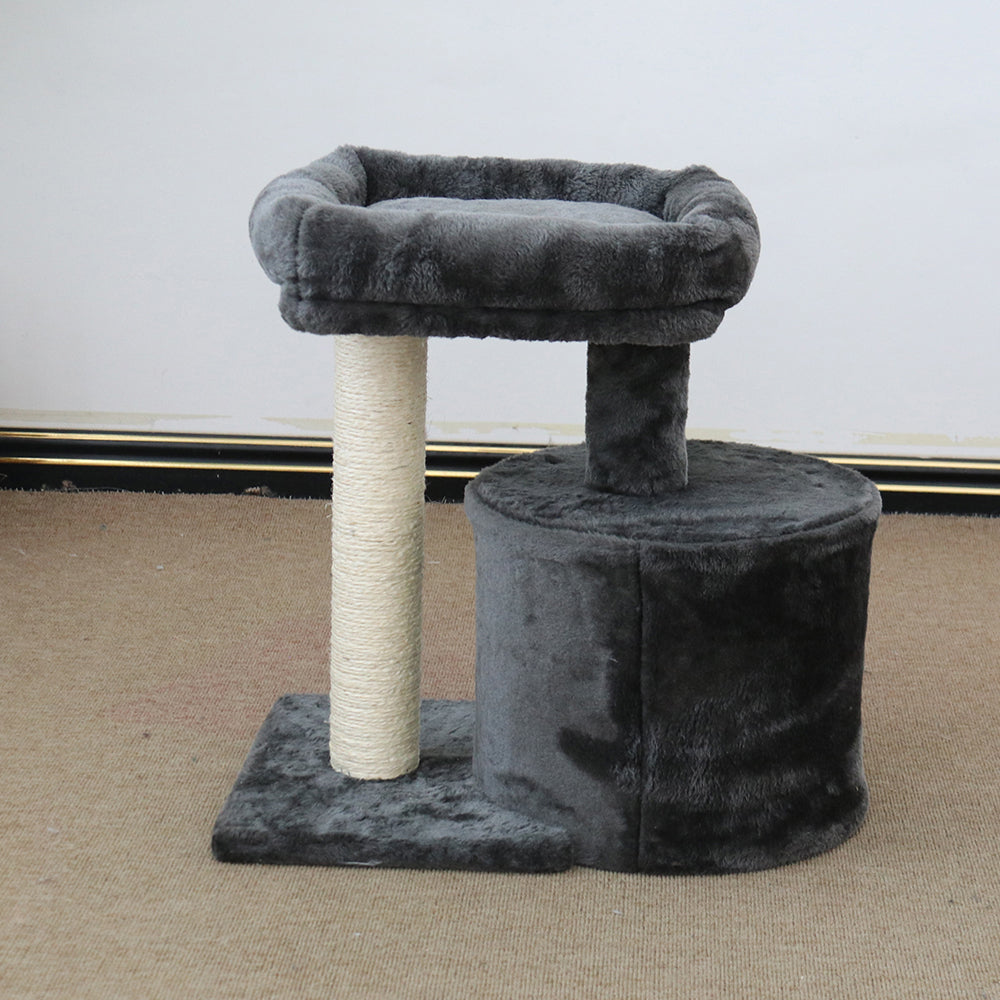 Catio Chipboard Flannel Cat Mini Scratching Tower Pet Furniture Scratcher Black — image 5