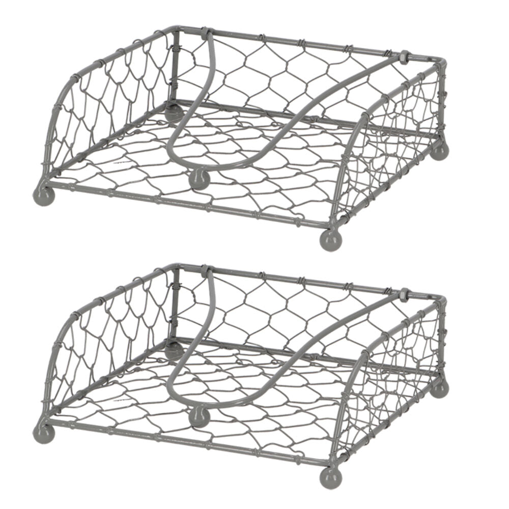 Esschert Design Metal Wire Napkin Holder Home Decor Storage Organiser 18.6cm (2 Pack)