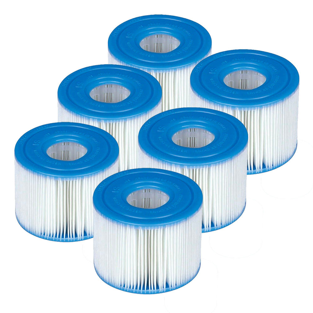 Intex Filter Cartridges S1 Heavy Duty Dacron Paper Pool Filters (6 Pieces)
